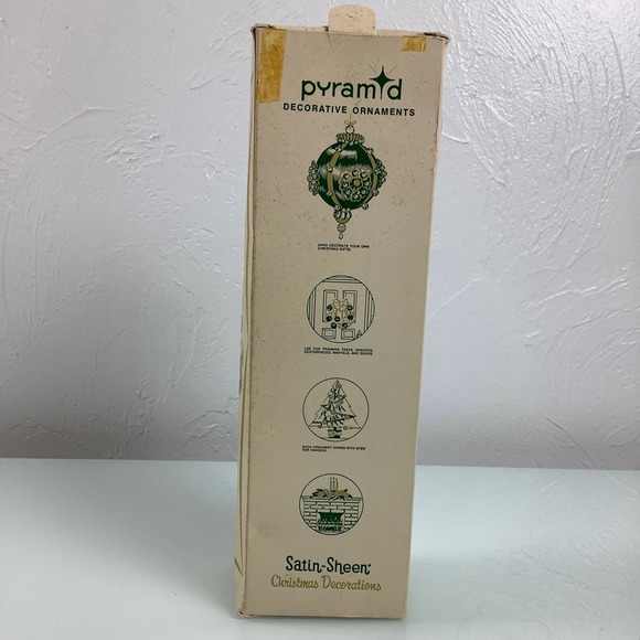 Old Stock Vintage Pyramid Tree Topper unbreakable ornament NEW - Picture 4 of 12